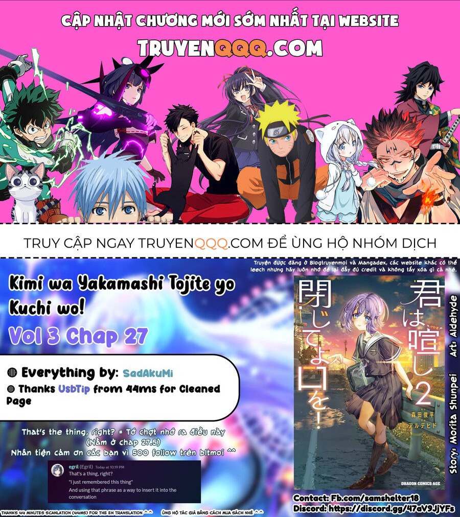 Cậu Ồn Ào Quá, Im Lặng Giùm Tớ Đi!: Chapter 27