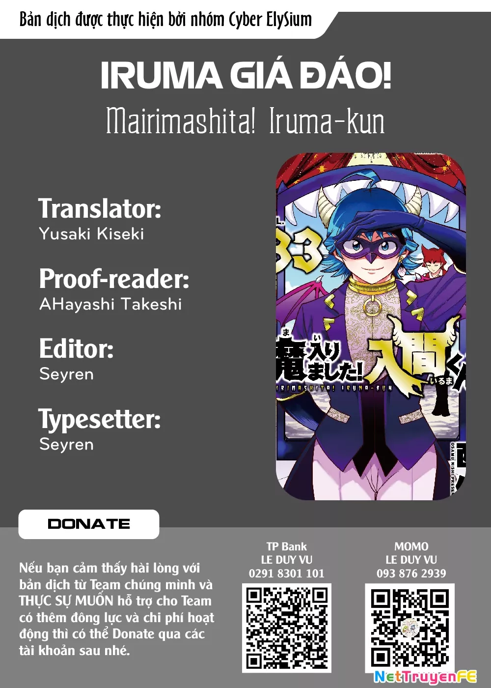 Chào Mừng Cậu Đến Trường Iruma-Kun: Chapter 258.5