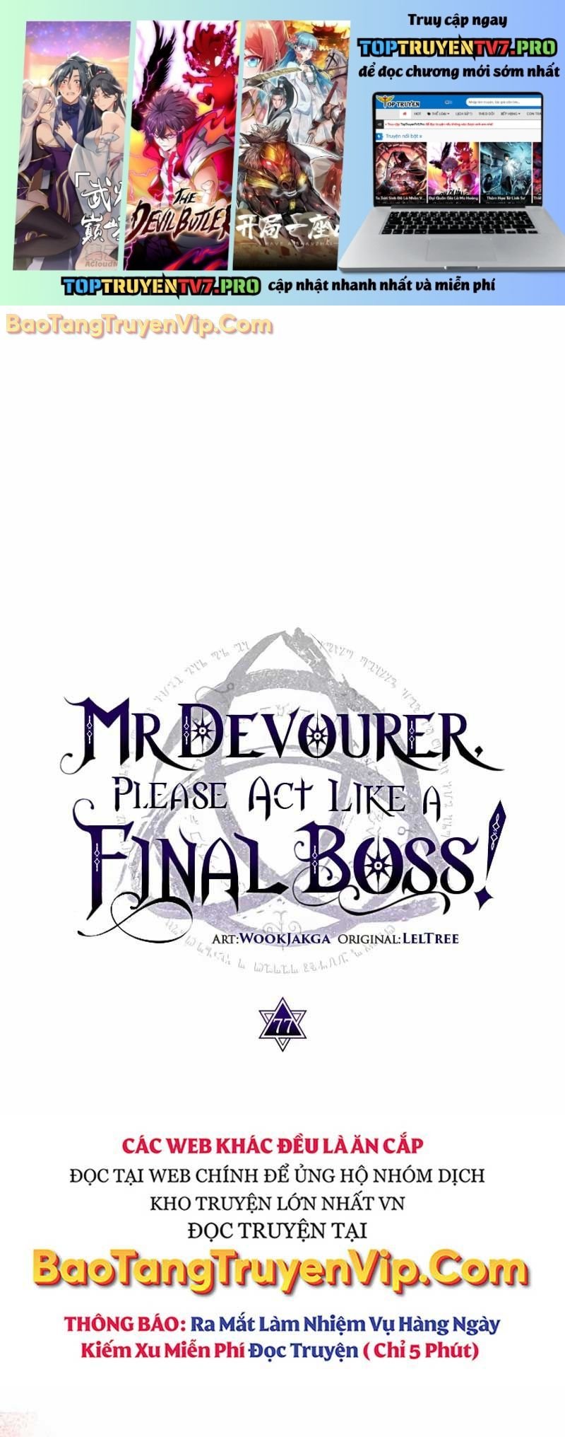 Hãy Hành Động Như Một Boss Đi Ngài Mr Devourer: Chapter 77.1