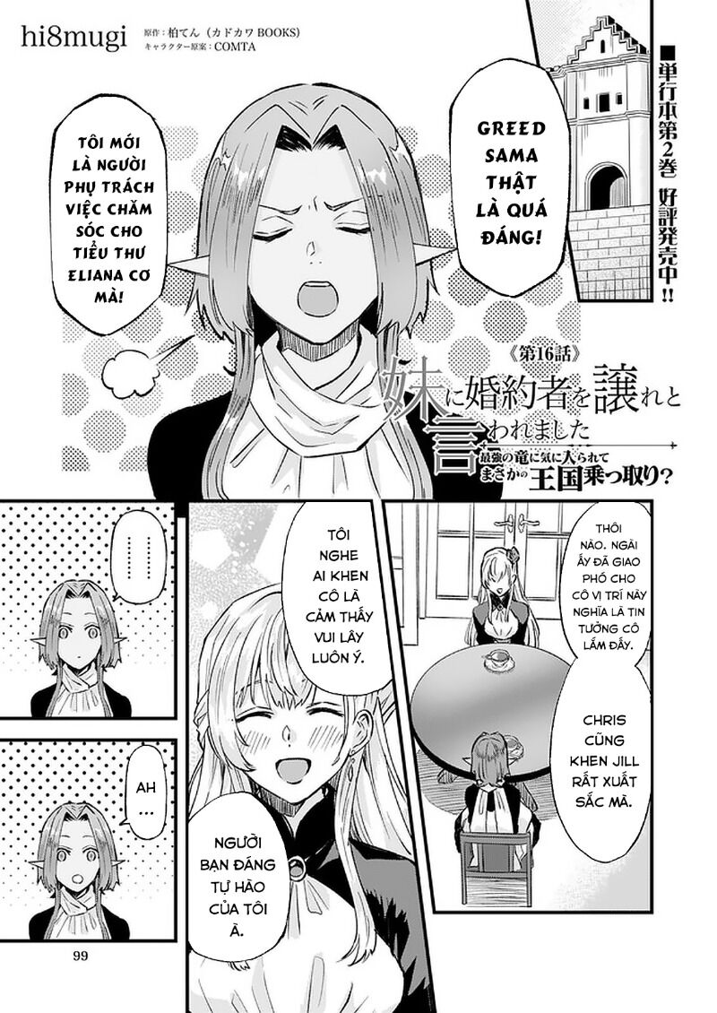 Imouto Ni Fiancee Wo Yuzure To Iwaremashita, Saikyou No Ryuu Ni Kiniirarete Masakano Okoku Nottori?: Chapter 16.1