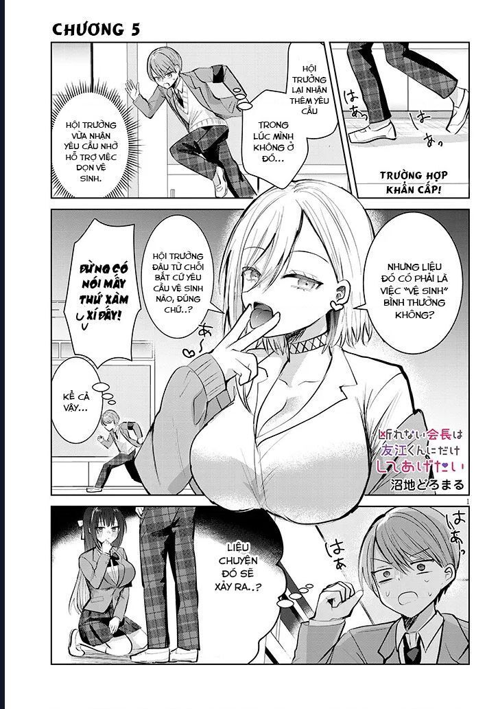 Kotowarenai Kaichou Wa Tomoe-Kun Ni Dake Shite Agetai: Chapter 5