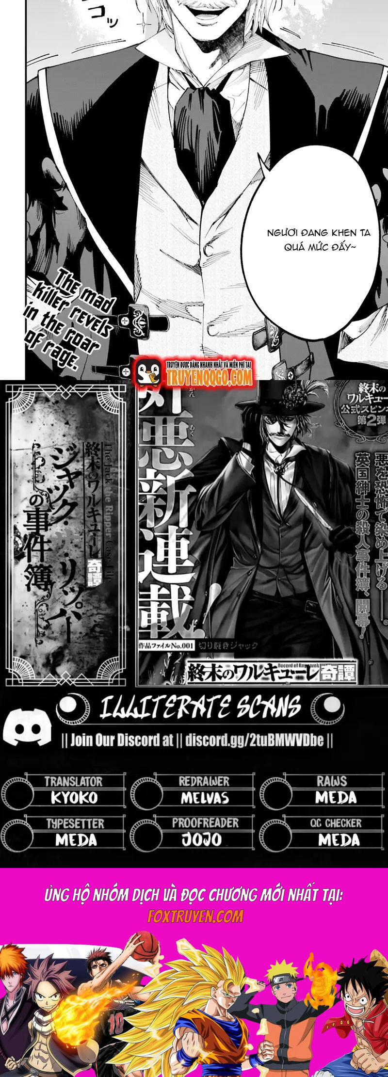 Ngoại Truyện Shuumatsu No Valkyrie – Hồ Sơ Vụ Án Jack Đồ Tể: Chapter 47