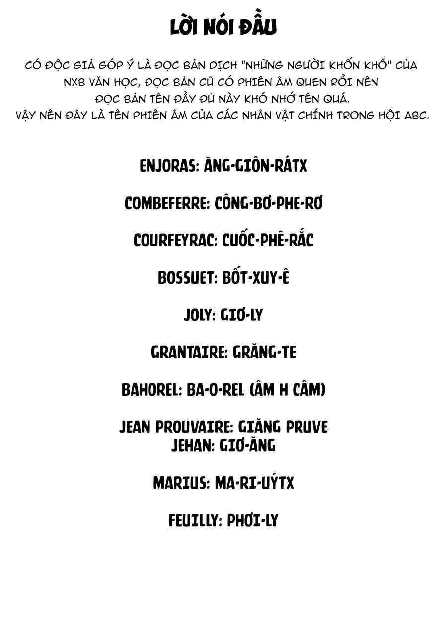 Từ Những Người Khốn Khổ - Gửi Đến Những Người Bạn Của Khoảnh Khắc L'heure Bleue.: Chapter 2